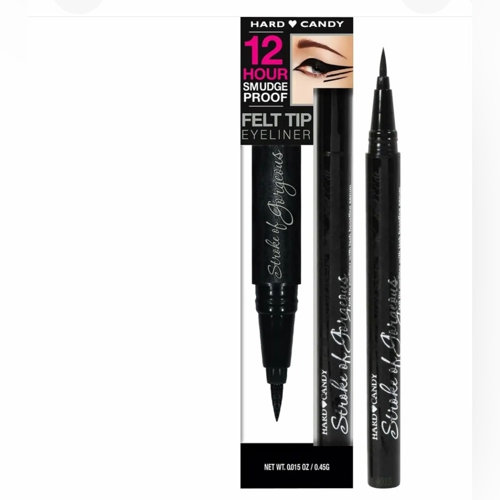 New Hard Candy Felt Tip Eyeliner “Little Black Dress” 12 Hour Smudge Proof - Picture 11 of 16